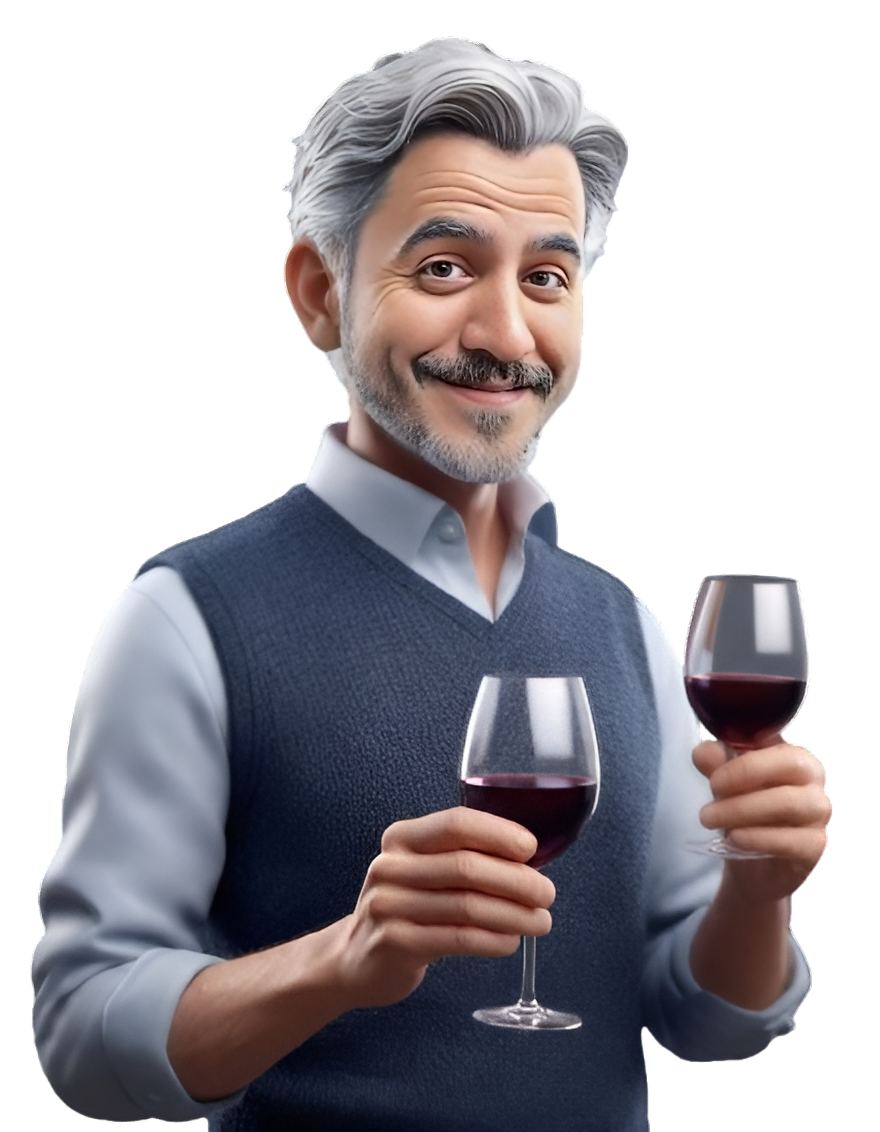 uncle with wine